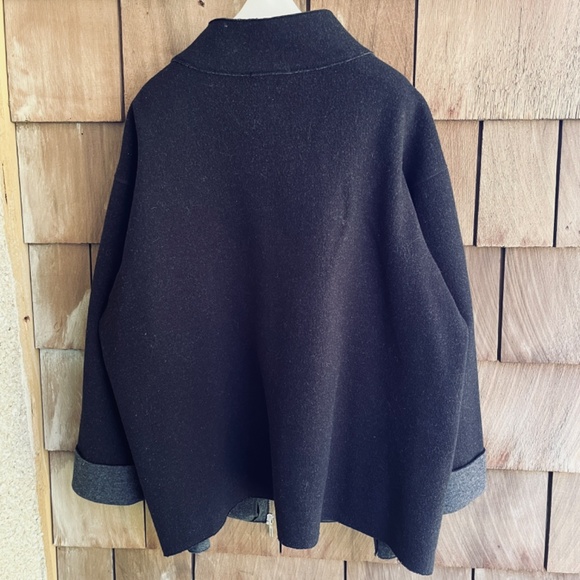 LAUREN Ralph Lauren Black/Gray Worsted Wool Blend Zip Up Jacket Size 2X - Picture 8 of 11